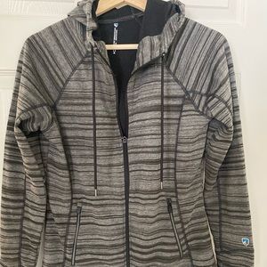 KUHL lightweight zipper hooded sweatshirt.